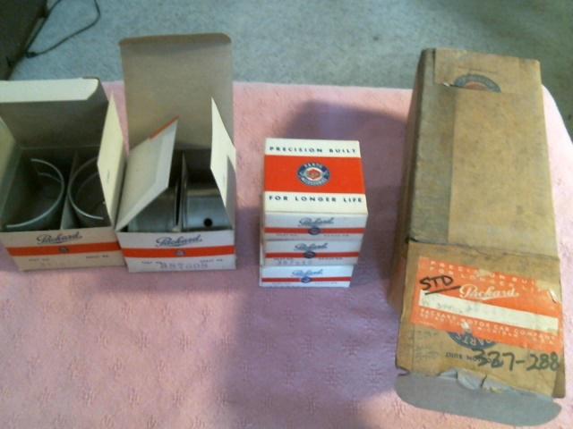 Packard bearing set 5 original boxes from sealed big box # 387632  ; free ship.