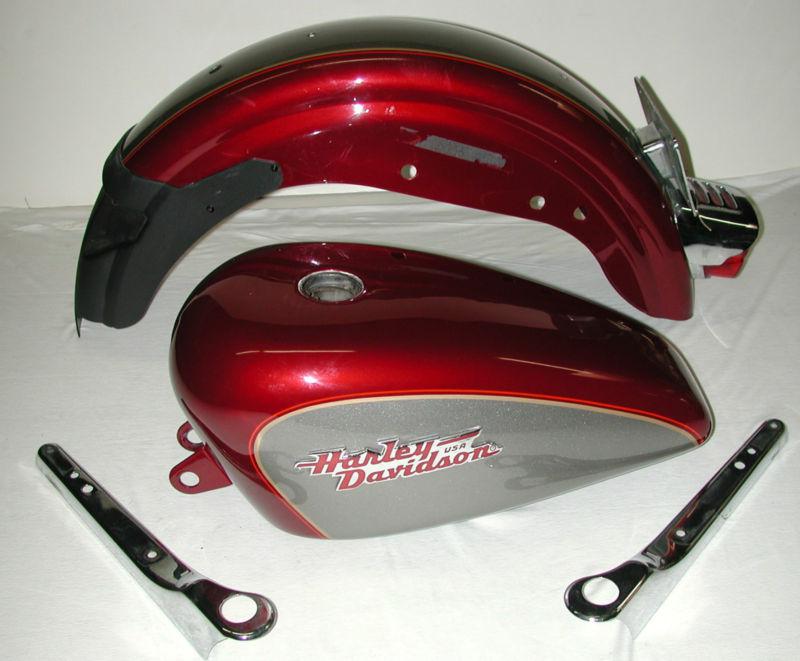 Harley-davidson 1996 sportster xl1200 custom motorcycle fuel gas tank/fender set