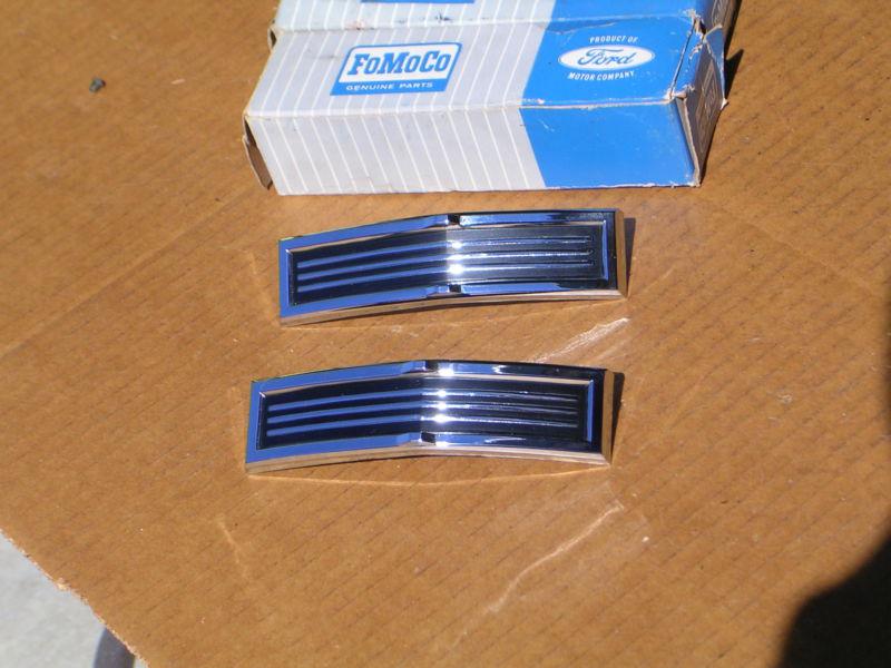 1964 nos ford front fender ornament (pair)  c4az  nibs fomoco