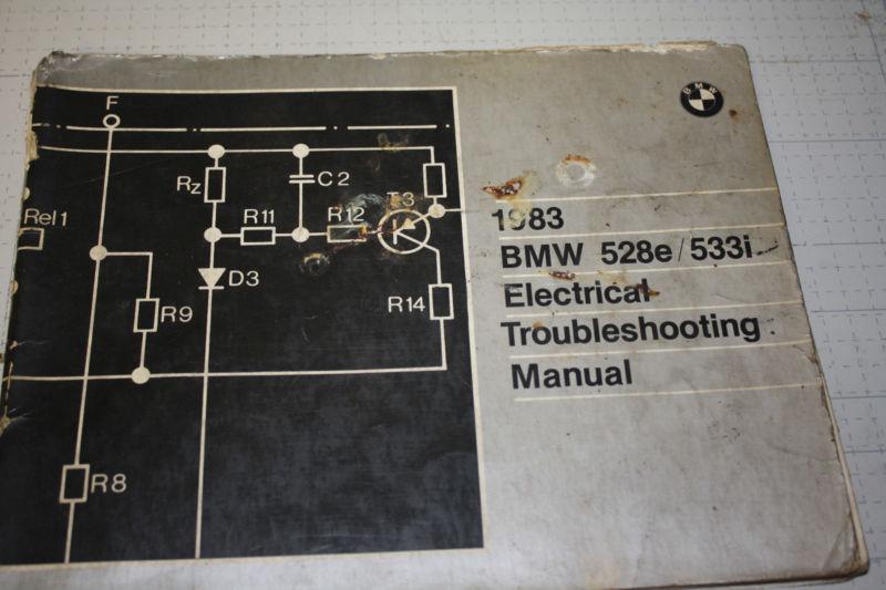 83' bmw 528e  oem e28 electrical troubleshooting manual 