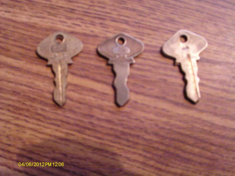 1917 - 1927 model t ford ignition keys numbers 62 63 64 two of each!