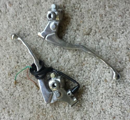  new royal enfield triumph honda pair chrome brake & clutch levers