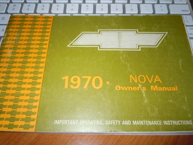 1970  chevy nova   oweners manual