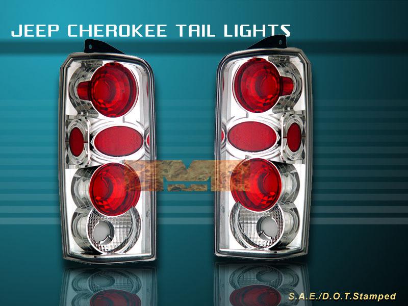 1997-2001 jeep cherokee tail lights clear 98 99 00 euro