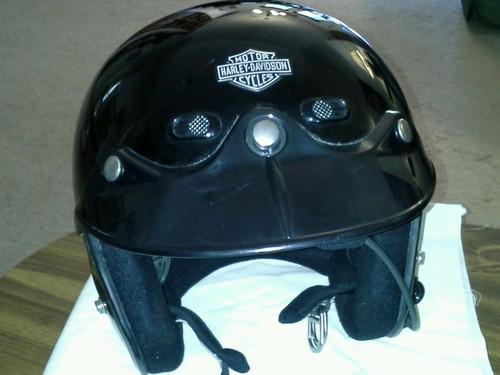 Harley davidson helmet with built in mike and accordian cord