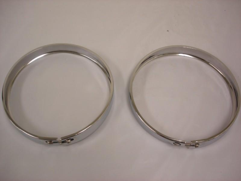 7" chrome dietz headlight bucket rings headlamp rim