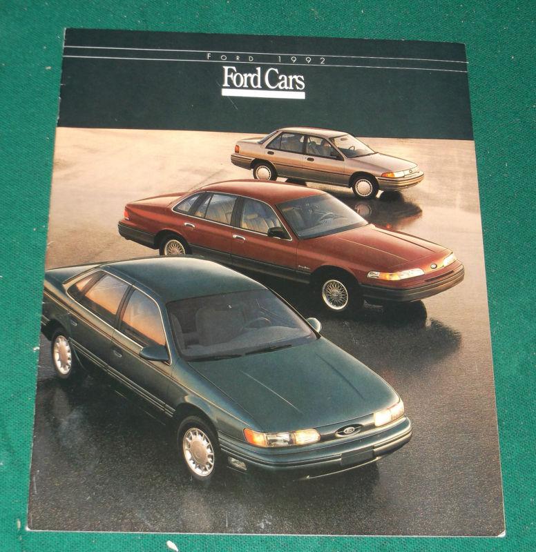 1992 ford full line sales brochure; taurus; mustang; thunderbird; probe; 16 pg