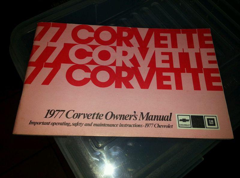 Original nos 1977 corvette owners manual  - first edition