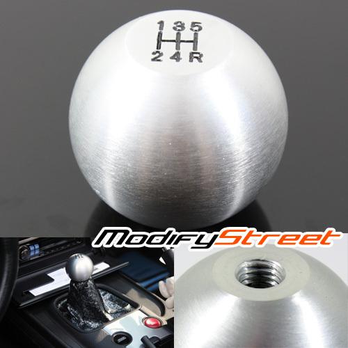 Honda/acura m10x1.5 screw on 5 speed jdm aluminum ball round manual shift knob