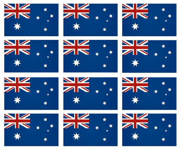 Australia flag decal 12 2"x1.2" australian vinyl hard hat helmet sticker zu1