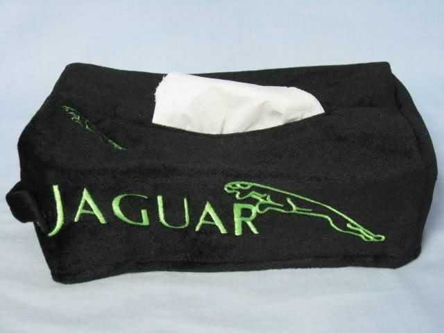 New jaguar black car seat tissue box cover holder case