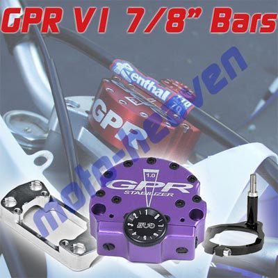 Gpr v1 stabilizer steering damper kawasaki kx250 2006 7/8" bars 4002-0026 purple