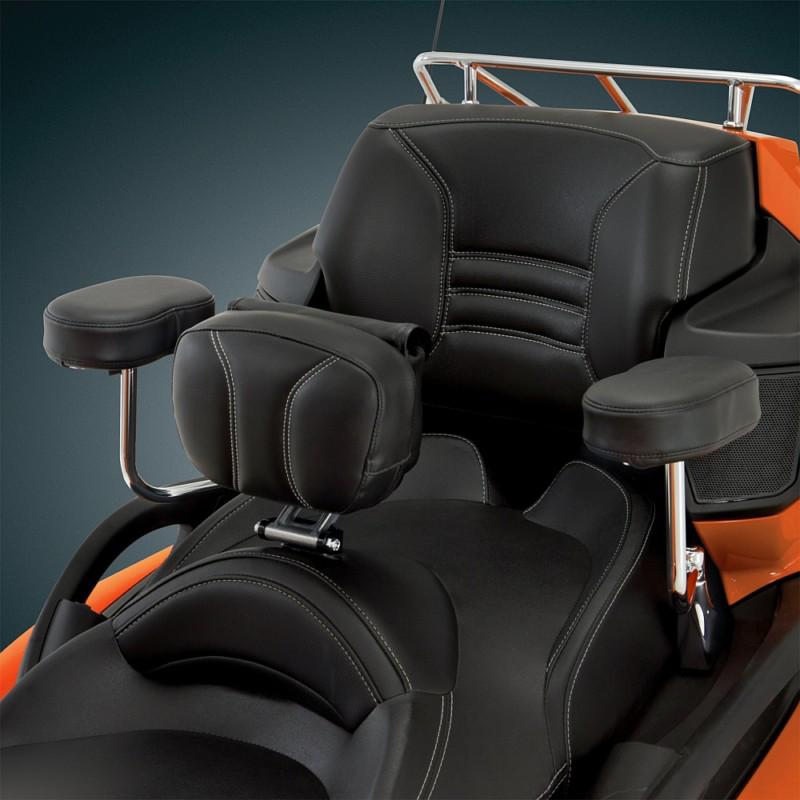 Can am spyder passenger armrests - deluxe armrest system for can am spyder rt