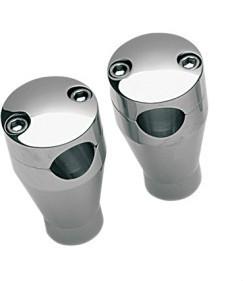 Drag specialties chrome 3" handlebar risers for harley softail sportster chopper