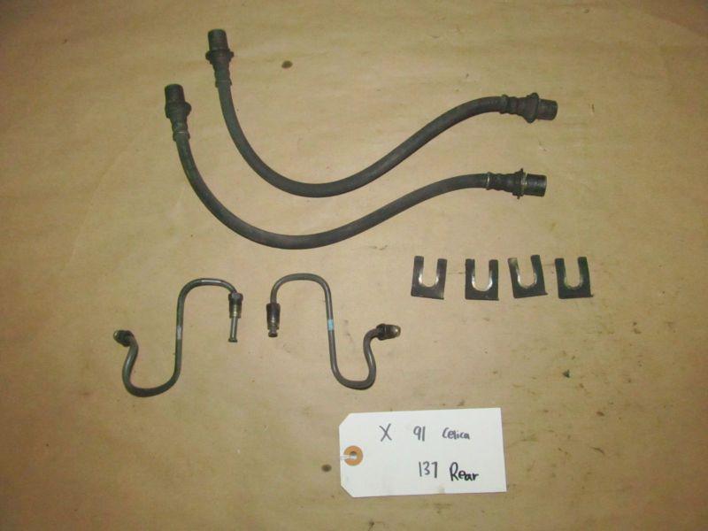 91 90-93 celica st x#137 brake hose & line - rear set