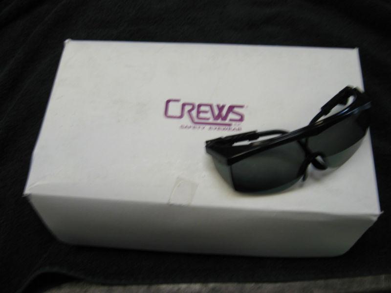 Biker  safety glasses z87 crews dk gray sunglass 12 to the box