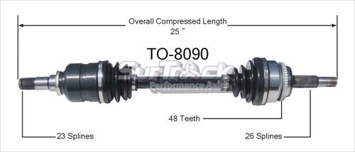 Surtrack perf axles to-8090 cv half-shaft assembly-new cv axle shaft