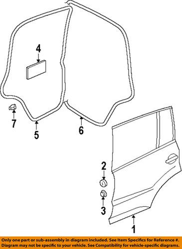 Volkswagen oem 5n0839702a5ap rear door-door weather strip