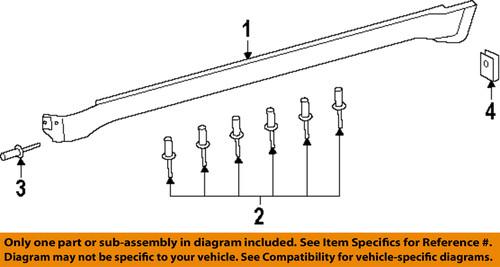 Mopar oem 6105241aa exterior-rocker molding nut