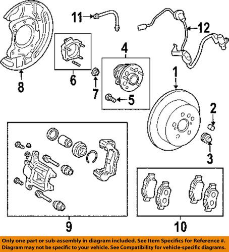 Toyota oem 8954508010 rear abs wheel sensor/abs wheel speed sensor