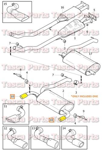 Brand new oem rear exhaust system muffler end pipe 2011-2014 volvo s60 #31269541