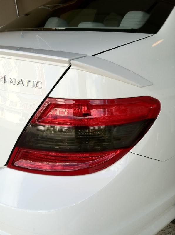 Mercedes c300 c350 smoked reverse light overlays tinted version-2.0