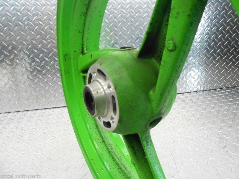 1996 zx6 93-04 kawasaki zzr600 zx6e front wheel rim oem green stock straight