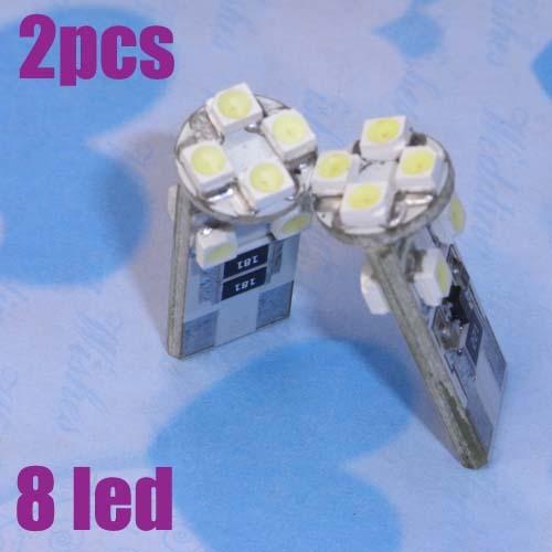 2x car canbus bulbs t10 8 led smd white turn/tail light