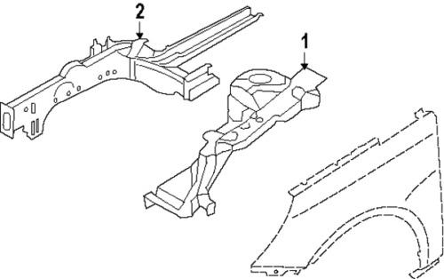 Kia 645014u000 genuine oem factory original apron assy