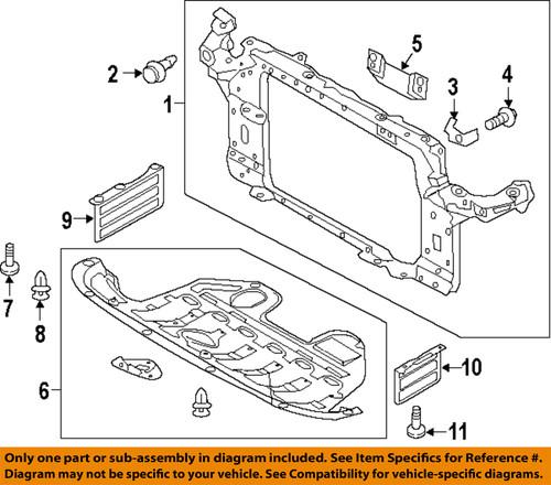 Hyundai oem 291202s000 radiator support-side cover