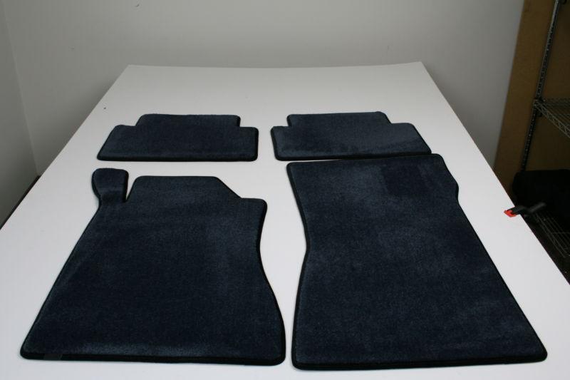 Classic dark blue floor mats 4pc frt/rear 2003-09 mercedes benz clk 500 coupe