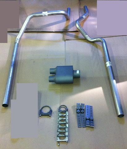 Dodge ram 94-01 dual exhaust kit + 1 chamber