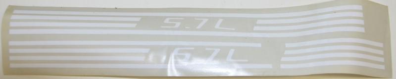 1997 2004 c5 corvette ls1 5.7 fuel rail cover vinyl decal white