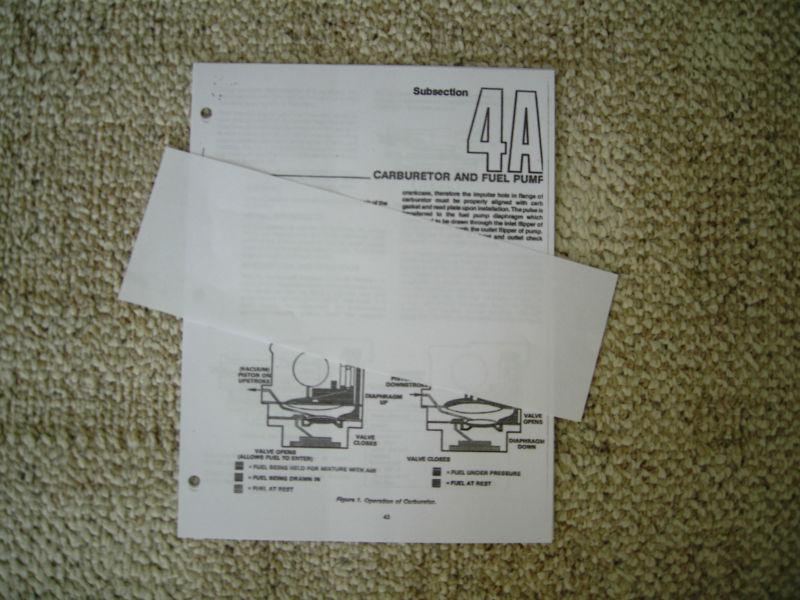 Chrysler snorunner carburetor/ fuel pump repair & trouble shooting guide