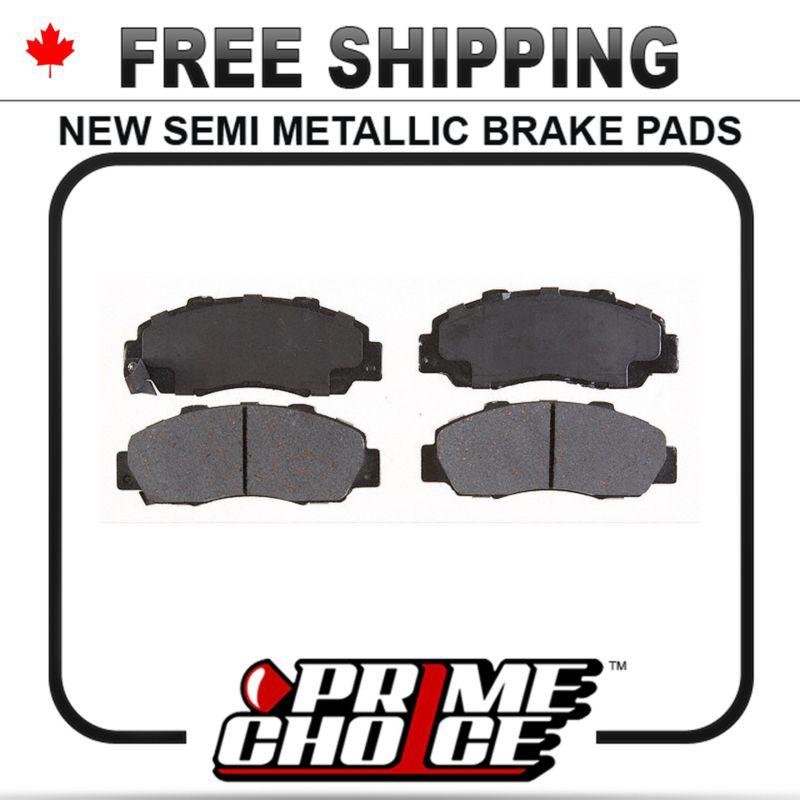 New premium complete set of front metallic disc brake pads with shims