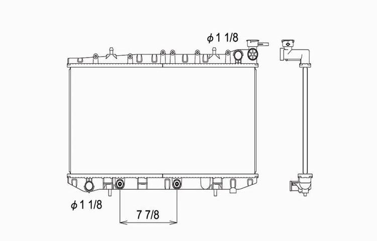 Replacement radiator 98-99 nissan sentra automatic / manual 2.0l l4 21410q5601