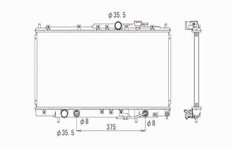 Replacement radiator mitsubishi eclipse dodge stratus chrysler sebring automatic