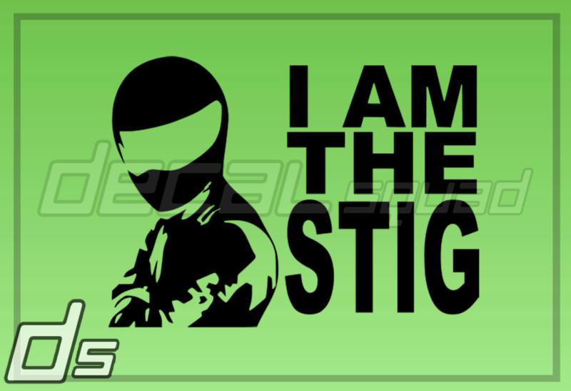 I am the stig 5" vinyl decal sticker window clarkson may hammond top gear