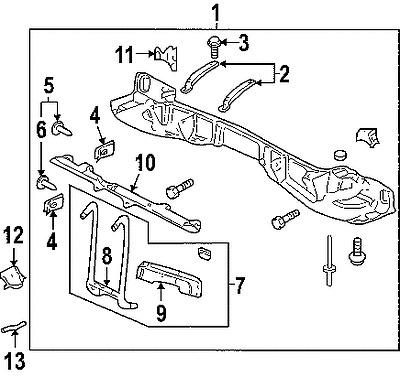 Buick 19150632 genuine oem factory original front panel