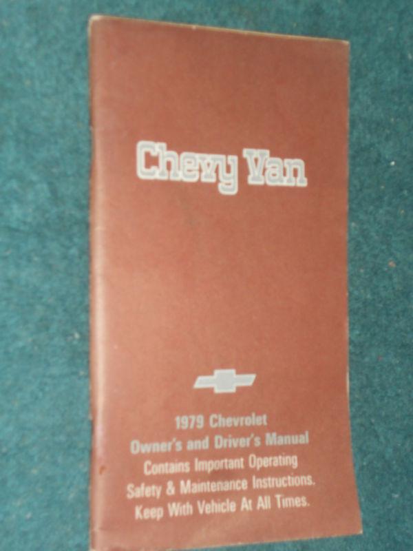 1979 chevrolet van owner's manual / original guide book!