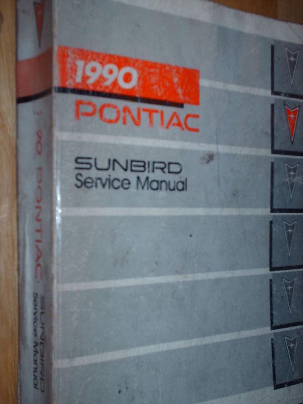 1990 pontiac sunbird shop manual original book!