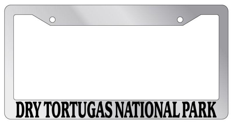 Chrome license plate frame dry tortugas national park auto accessory novelty