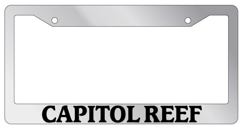 Chrome license plate frame capitol reef auto accessory novelty national parks