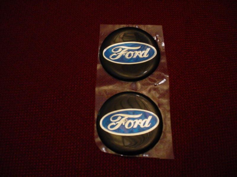 Ford motor company wheel rim center cap emblems w/adhesive backing 