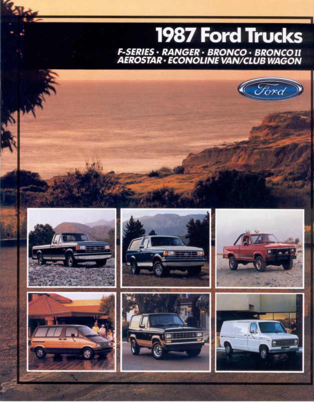 1987 ford pickup full line sales brochure original excellent condition k13