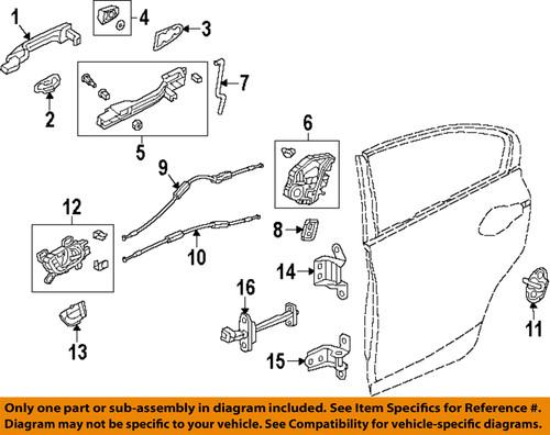 Honda oem 72643tr0a11zh lock & hardware-rear door-escutcheon