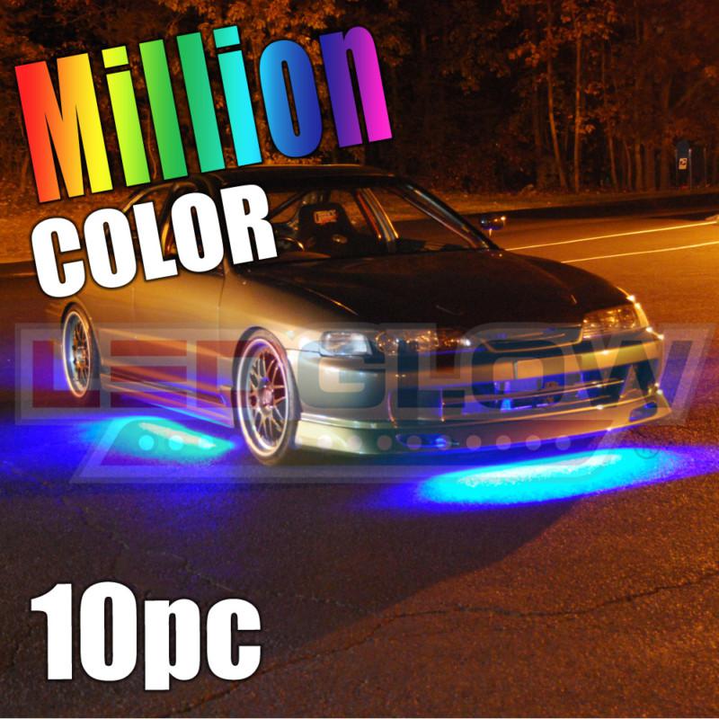 4 tube million color underglow car led light w 6 led interior tubes