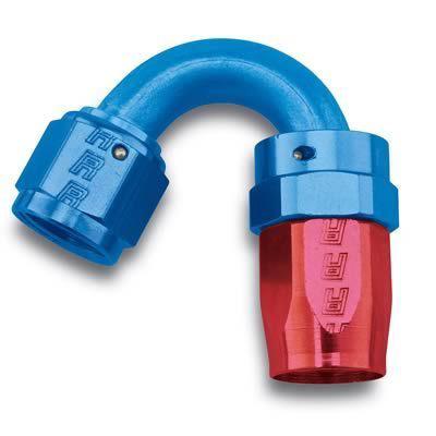 Russell full flow hose end -10 an swivel female threads 150 degree 613470