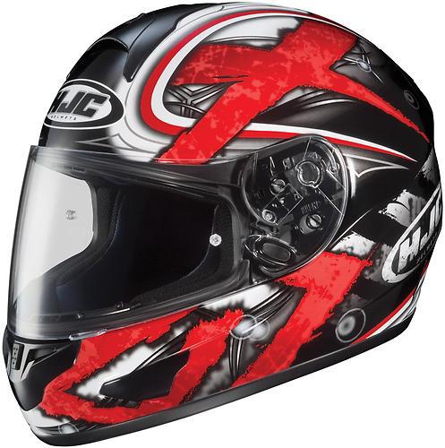 New hjc cl-16 shock full-face adult helmet, mc-1/red/black/white, xs