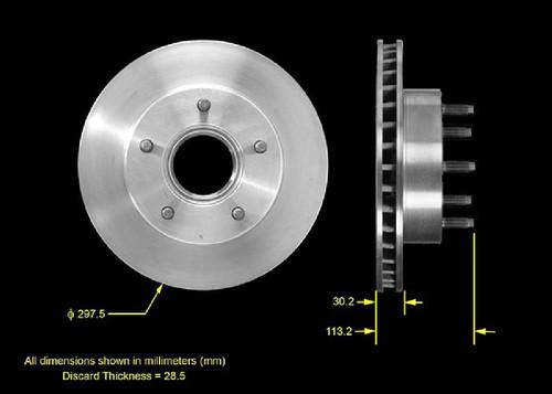 Bendix prt1452 front brake rotor/disc-disc brake rotor